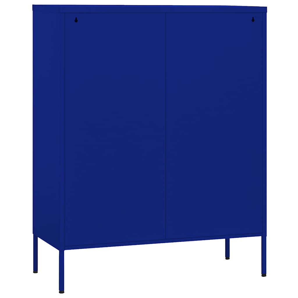vidaXL Storage Cabinet Navy Blue 80x35x101.5 cm Steel 5