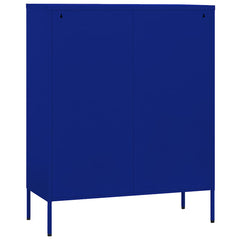 vidaXL Storage Cabinet Navy Blue 80x35x101.5 cm Steel 5