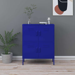 vidaXL Storage Cabinet Navy Blue 80x35x101.5 cm Steel 1