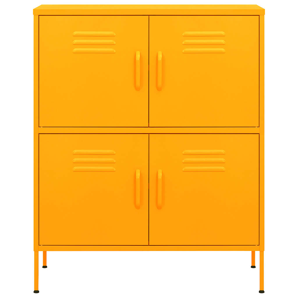 vidaXL Storage Cabinet Mustard Yellow 80x35x101.5 cm Steel 3