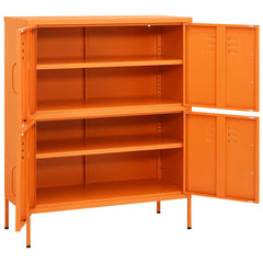 vidaXL Storage Cabinet Orange 80x35x101.5 cm Steel 6