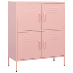 vidaXL Storage Cabinet Pink 80x35x101.5 cm Steel 2