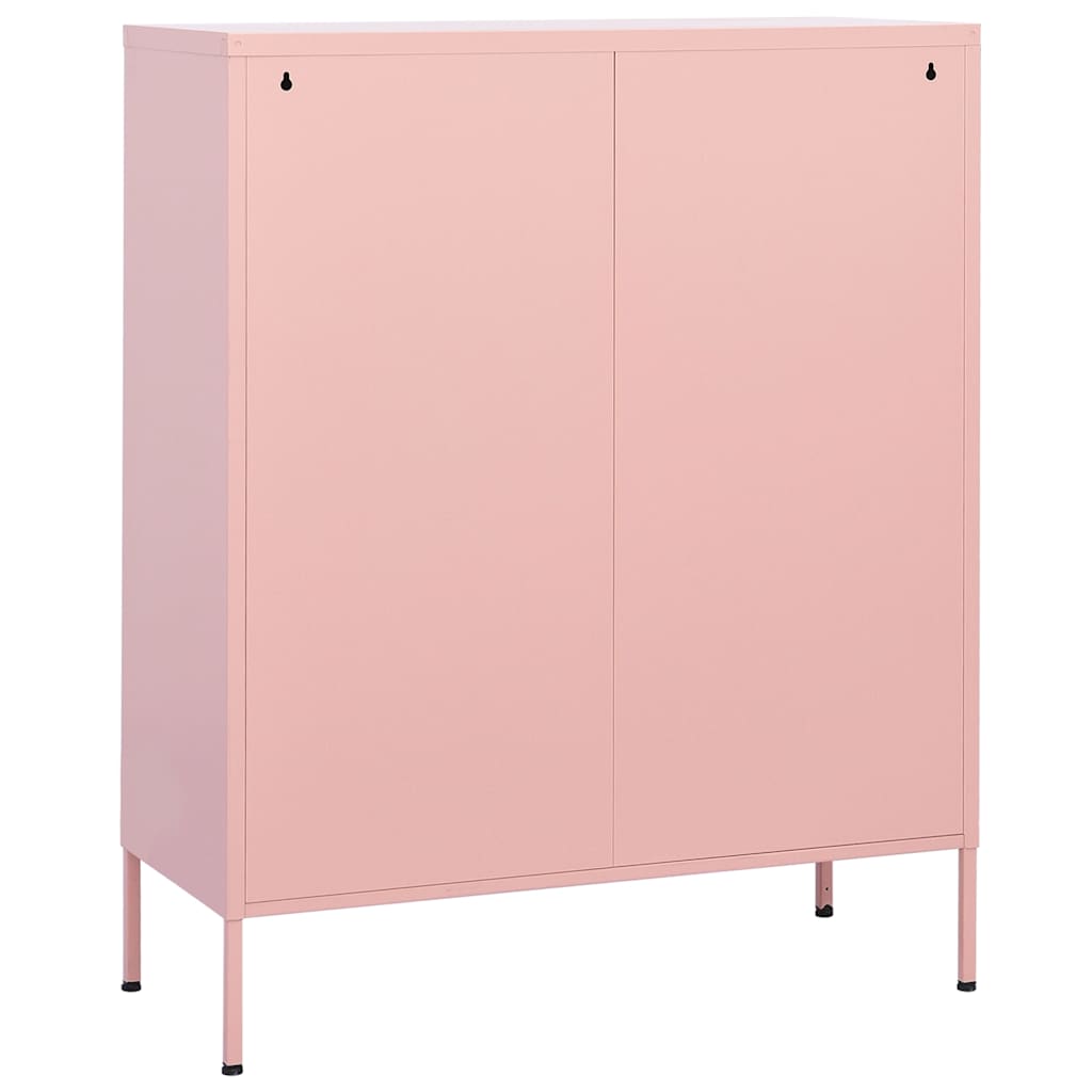 vidaXL Storage Cabinet Pink 80x35x101.5 cm Steel 5