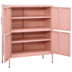 vidaXL Storage Cabinet Pink 80x35x101.5 cm Steel 6