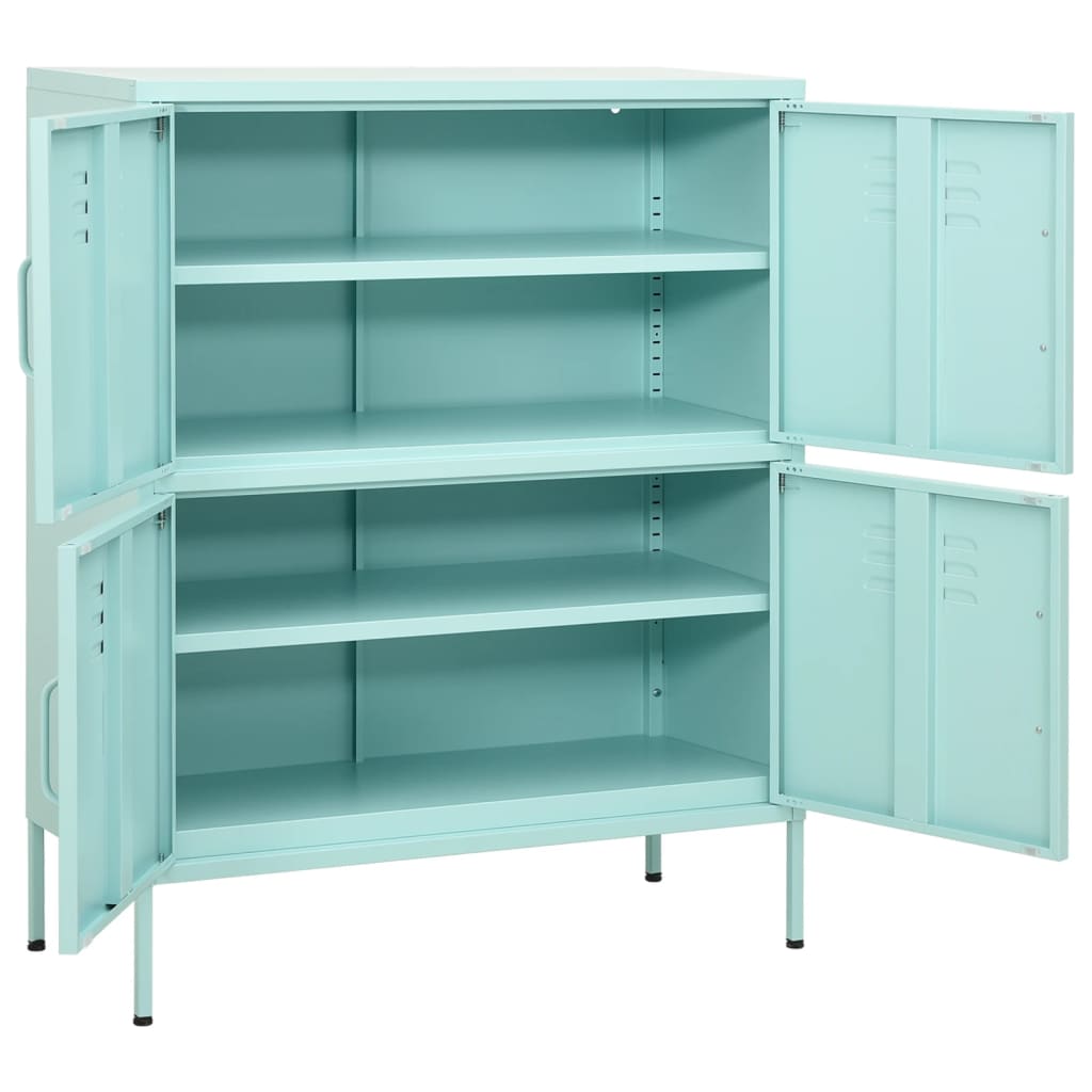vidaXL Storage Cabinet Mint 80x35x101.5 cm Steel 6