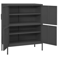 vidaXL Storage Cabinet Anthracite 80x35x101.5 cm Steel 6