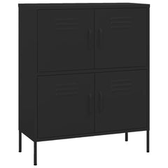 vidaXL Storage Cabinet Black 80x35x101.5 cm Steel 2