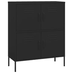 vidaXL Storage Cabinet Black 80x35x101.5 cm Steel 5