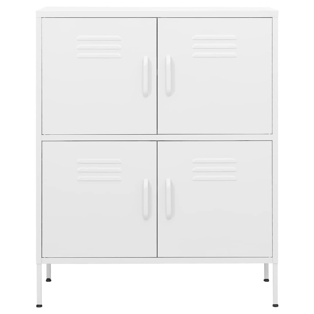 vidaXL Storage Cabinet White 80x35x101.5 cm Steel 3