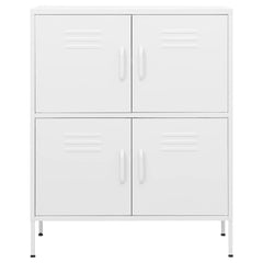 vidaXL Storage Cabinet White 80x35x101.5 cm Steel 3