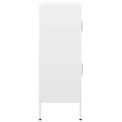 vidaXL Storage Cabinet White 80x35x101.5 cm Steel 4