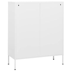 vidaXL Storage Cabinet White 80x35x101.5 cm Steel 5