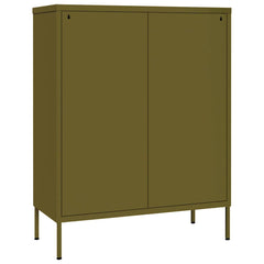 vidaXL Drawer Cabinet Olive Green 80x35x101.5 cm Steel 5
