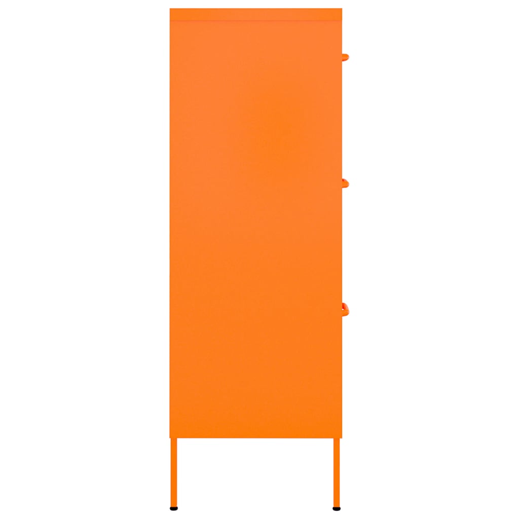 vidaXL Drawer Cabinet Orange 80x35x101.5 cm Steel 4