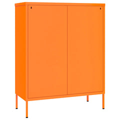 vidaXL Drawer Cabinet Orange 80x35x101.5 cm Steel 5