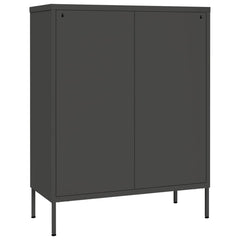 vidaXL Drawer Cabinet Anthracite 80x35x101.5 cm Steel 5