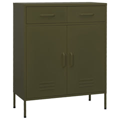 vidaXL Storage Cabinet Olive Green 80x35x101.5 cm Steel 1