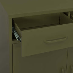 vidaXL Storage Cabinet Olive Green 80x35x101.5 cm Steel 6