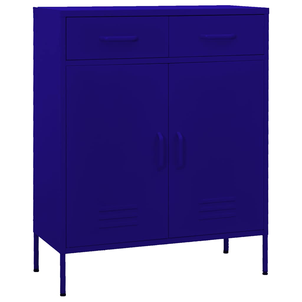 vidaXL Storage Cabinet Navy Blue 80x35x101.5 cm Steel 1