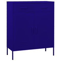 vidaXL Storage Cabinet Navy Blue 80x35x101.5 cm Steel 1