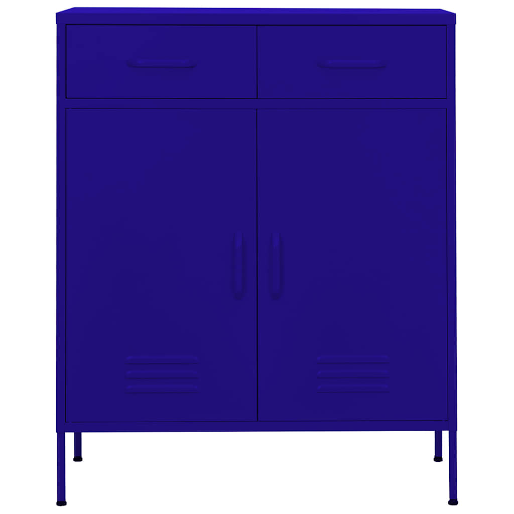 vidaXL Storage Cabinet Navy Blue 80x35x101.5 cm Steel 2