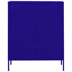 vidaXL Storage Cabinet Navy Blue 80x35x101.5 cm Steel 2