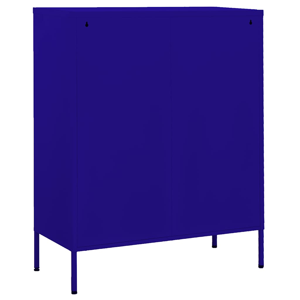 vidaXL Storage Cabinet Navy Blue 80x35x101.5 cm Steel 4