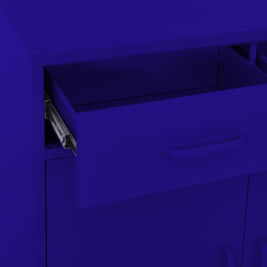 vidaXL Storage Cabinet Navy Blue 80x35x101.5 cm Steel 6
