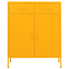 vidaXL Storage Cabinet Mustard Yellow 80x35x101.5 cm Steel 2