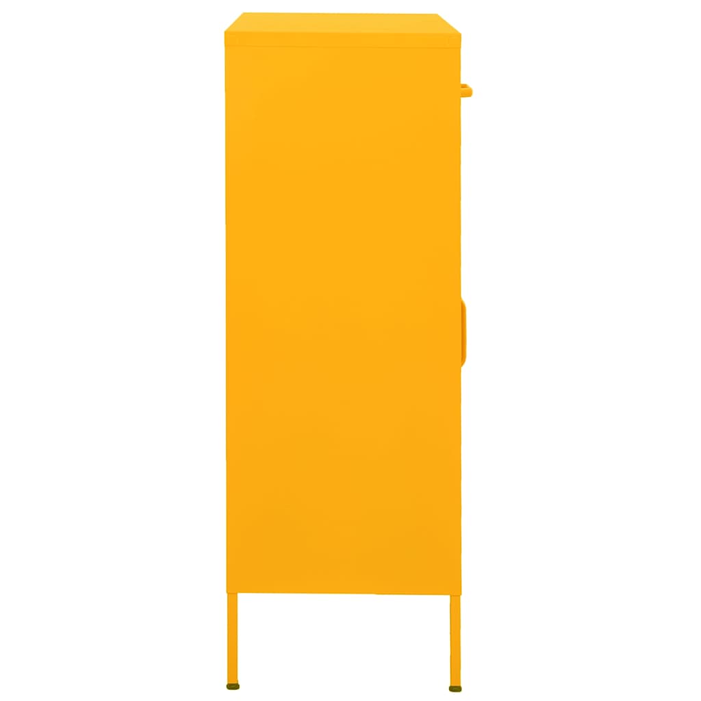 vidaXL Storage Cabinet Mustard Yellow 80x35x101.5 cm Steel 3