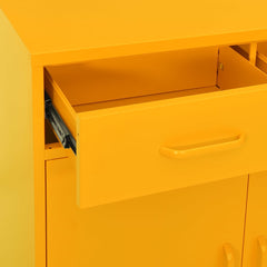 vidaXL Storage Cabinet Mustard Yellow 80x35x101.5 cm Steel 6