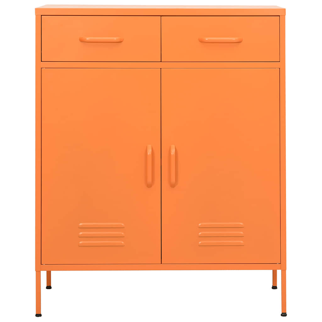 vidaXL Storage Cabinet Orange 80x35x101.5 cm Steel 2