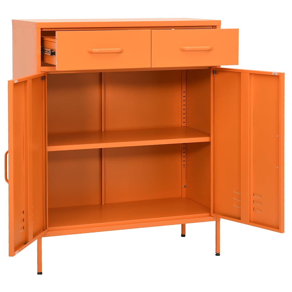vidaXL Storage Cabinet Orange 80x35x101.5 cm Steel 5