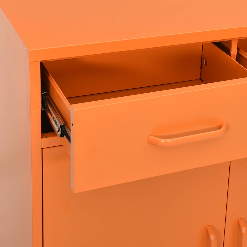 vidaXL Storage Cabinet Orange 80x35x101.5 cm Steel 6