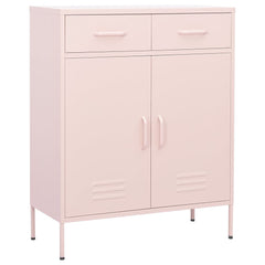 vidaXL Storage Cabinet Pink 80x35x101.5 cm Steel 1