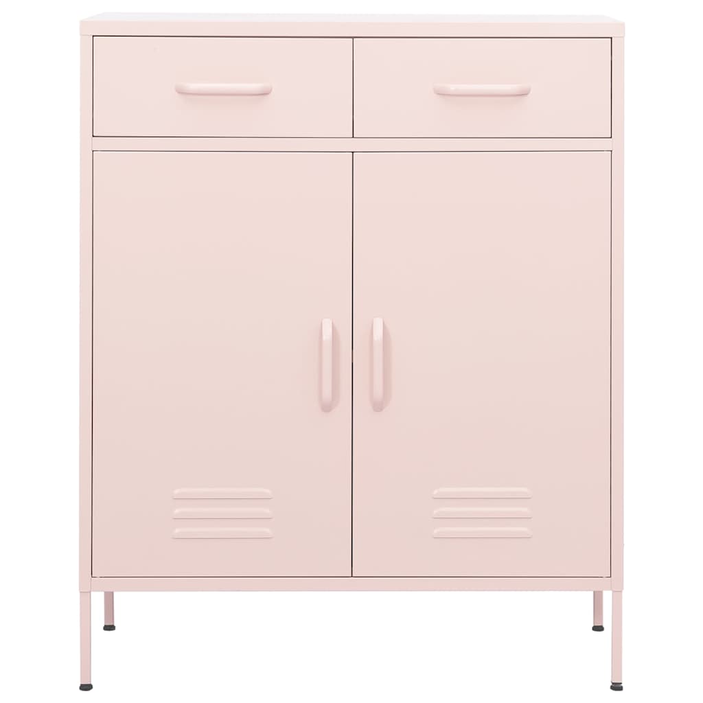 vidaXL Storage Cabinet Pink 80x35x101.5 cm Steel 2