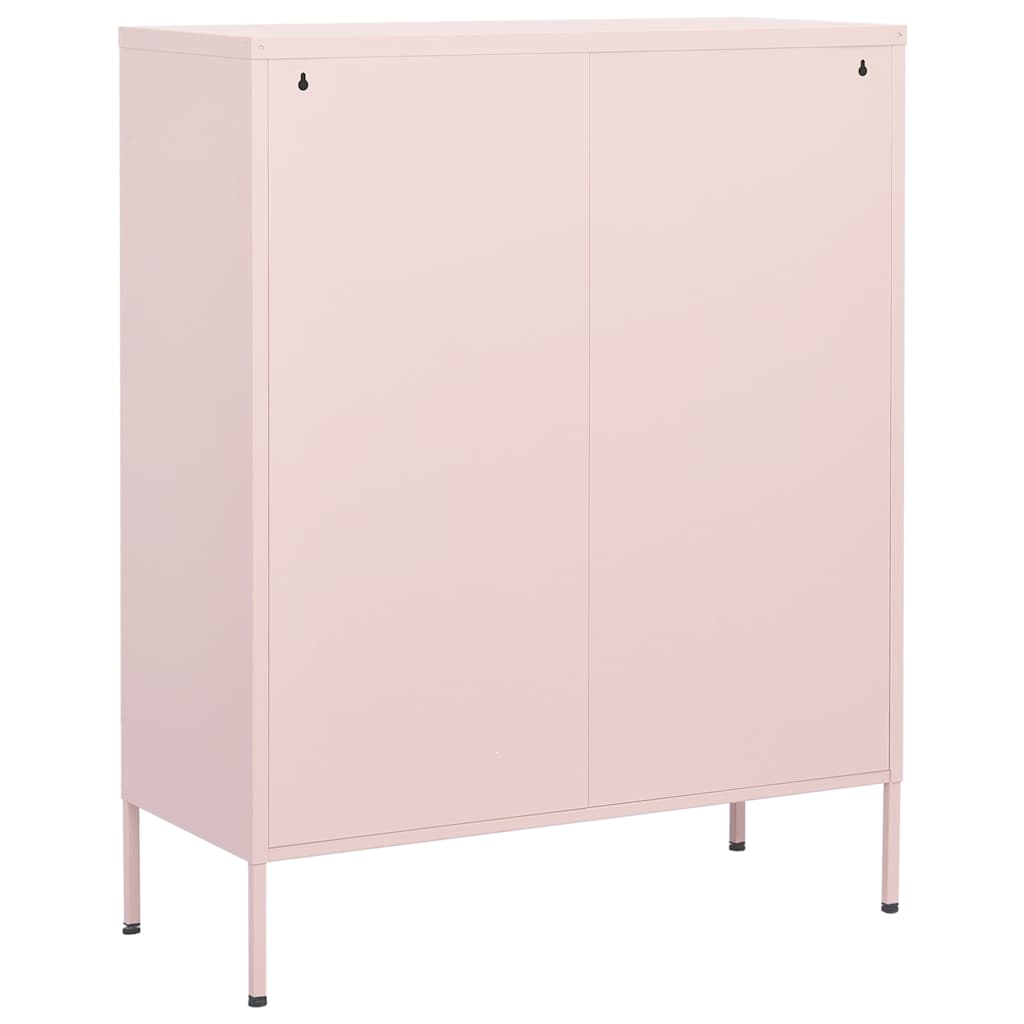 vidaXL Storage Cabinet Pink 80x35x101.5 cm Steel 4