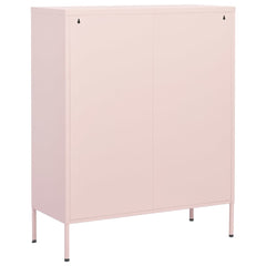 vidaXL Storage Cabinet Pink 80x35x101.5 cm Steel 4