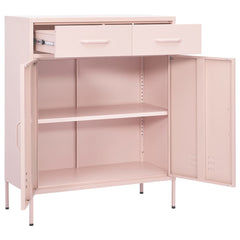 vidaXL Storage Cabinet Pink 80x35x101.5 cm Steel 5