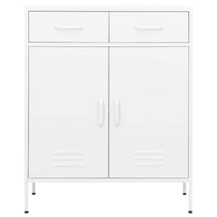 vidaXL Storage Cabinet White 80x35x101.5 cm Steel 2