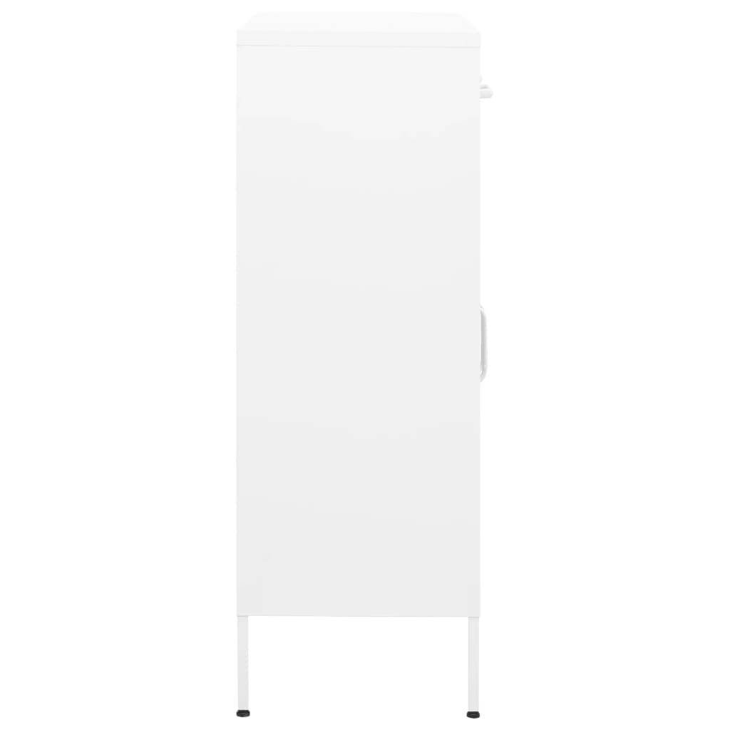 vidaXL Storage Cabinet White 80x35x101.5 cm Steel 3