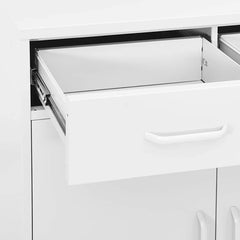 vidaXL Storage Cabinet White 80x35x101.5 cm Steel 6