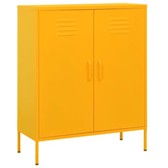 vidaXL Storage Cabinet Mustard Yellow 80x35x101.5 cm Steel 1