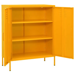 vidaXL Storage Cabinet Mustard Yellow 80x35x101.5 cm Steel 2