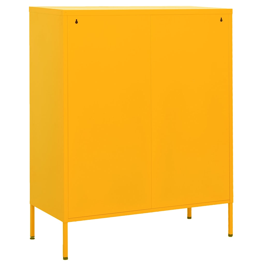 vidaXL Storage Cabinet Mustard Yellow 80x35x101.5 cm Steel 5