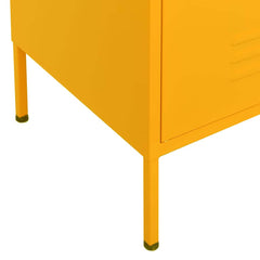 vidaXL Storage Cabinet Mustard Yellow 80x35x101.5 cm Steel 6