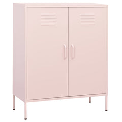 vidaXL Storage Cabinet Pink 80x35x101.5 cm Steel 1