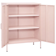 vidaXL Storage Cabinet Pink 80x35x101.5 cm Steel 2