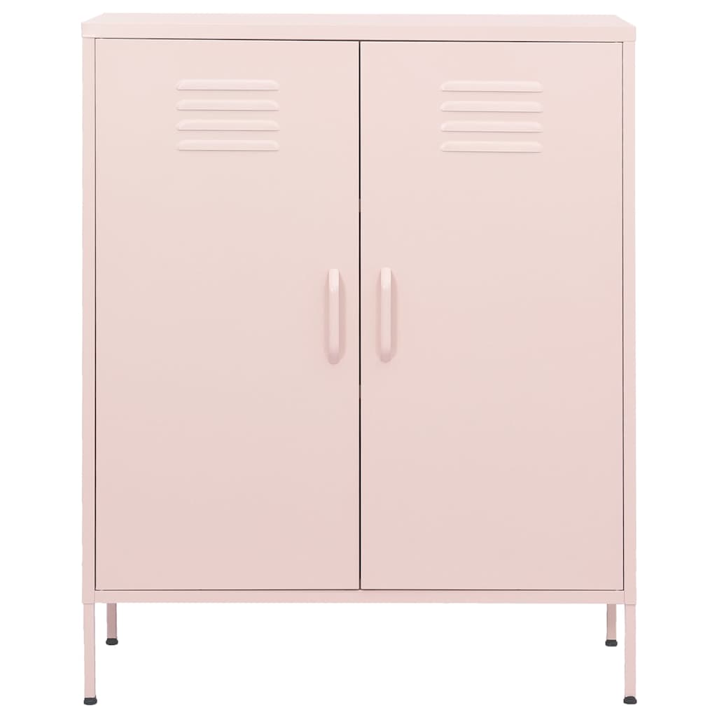 vidaXL Storage Cabinet Pink 80x35x101.5 cm Steel 3