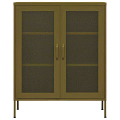 vidaXL Storage Cabinet Olive Green 80x35x101.5 cm Steel 3